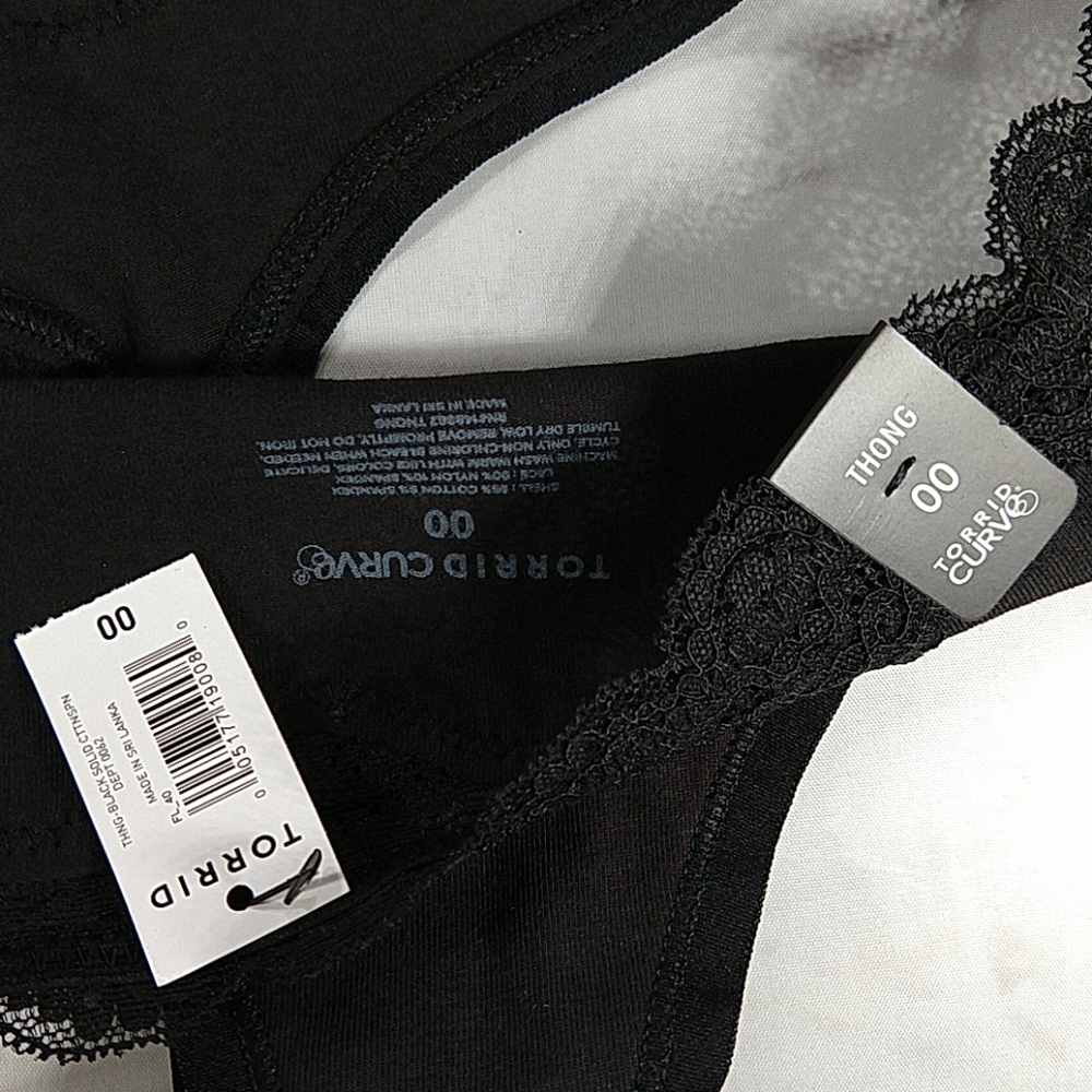 Torrid Curve, size 00 cotton bottom thong